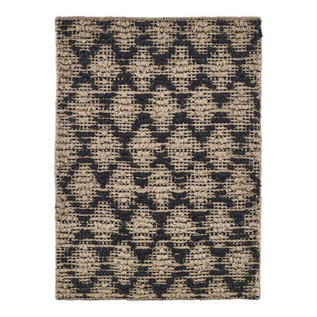 Teppe Harlequin 85x130 cm - Svart/Natur