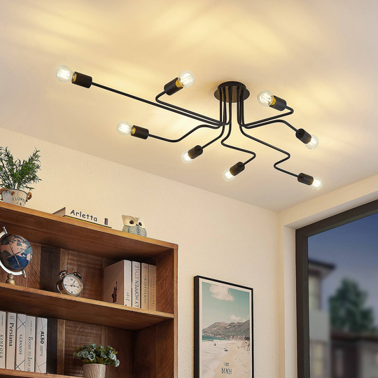 Lindby Elimar taklampe, 8 lyskilder