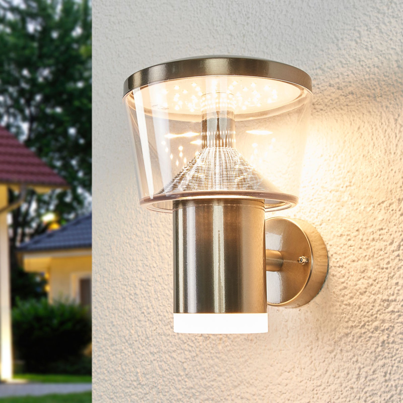 LED-utevegglampe Antje i rustfritt stål