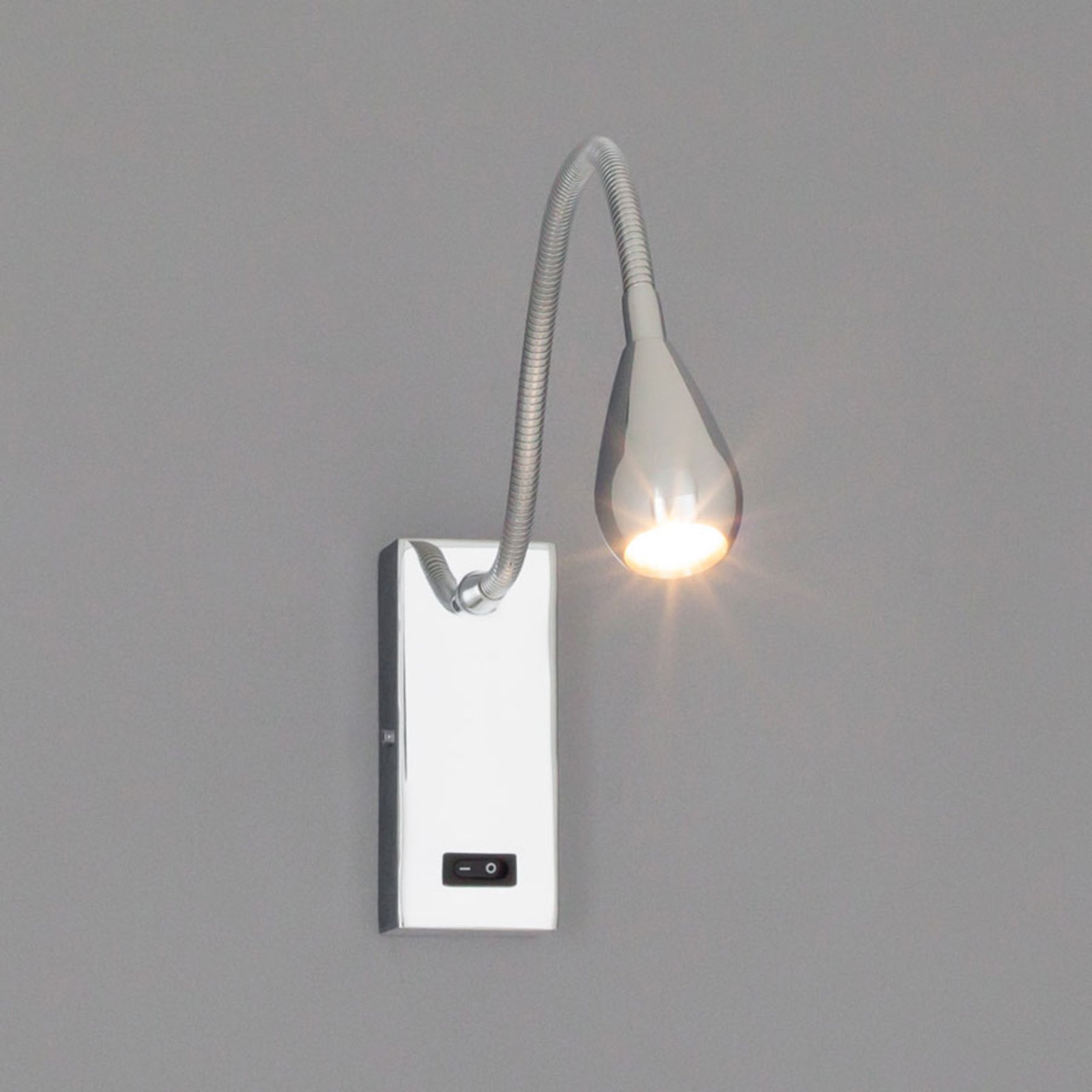 LED-vegglampe Rasmus i krom