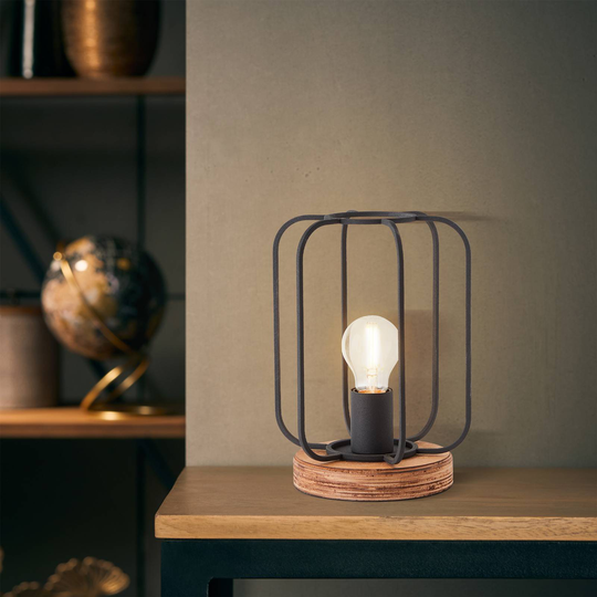 Tosh bordlampe med tresokkel