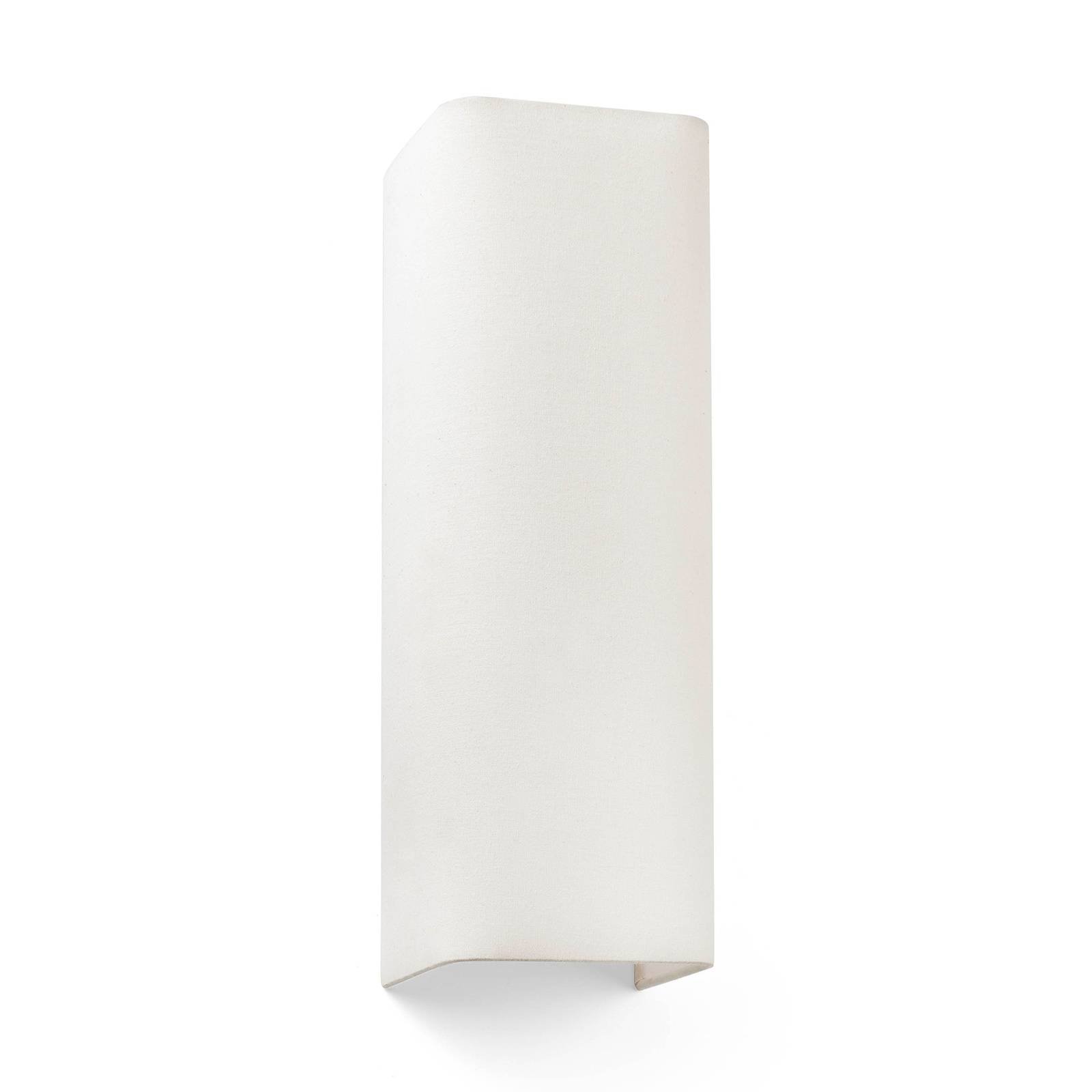 Vegglampe Cotton, kantet, 37 x 12 cm, beige
