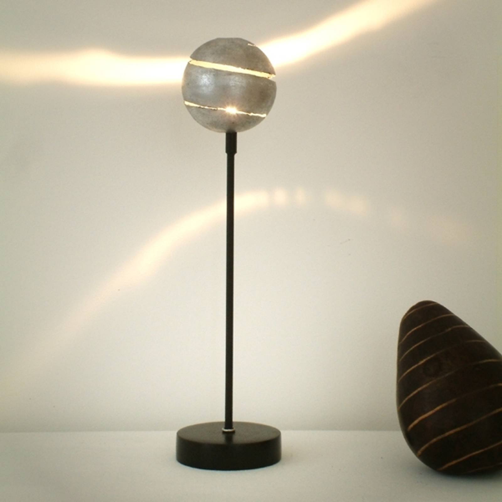 Dekorativ bordlampe KUGELBLITZ SILBER - jern