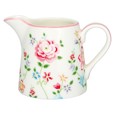 Columbine fløtemugge, hvit/mønster