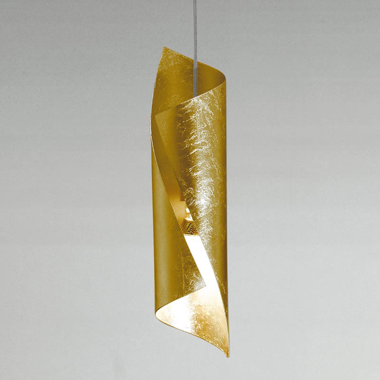 Knikerboker Hué LED-hengelampe 8 x 37 cm bladgull