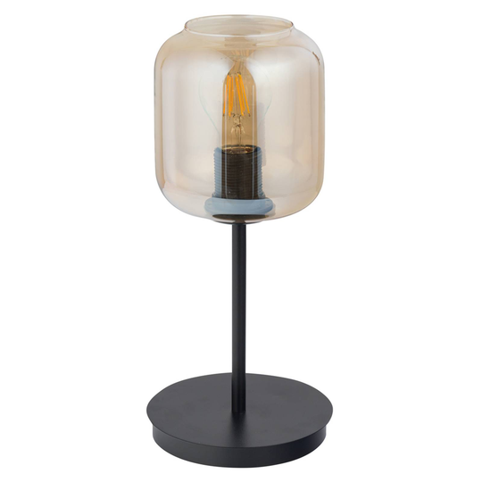 Kanja bordlampe, svart/rav