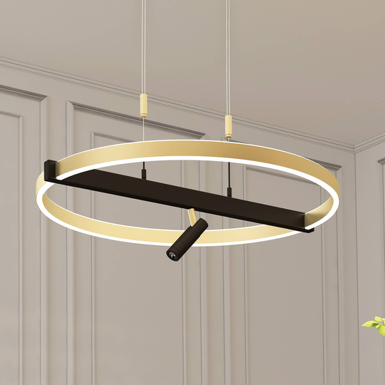 Lucande Matwei LED-pendellampe ringformet messing