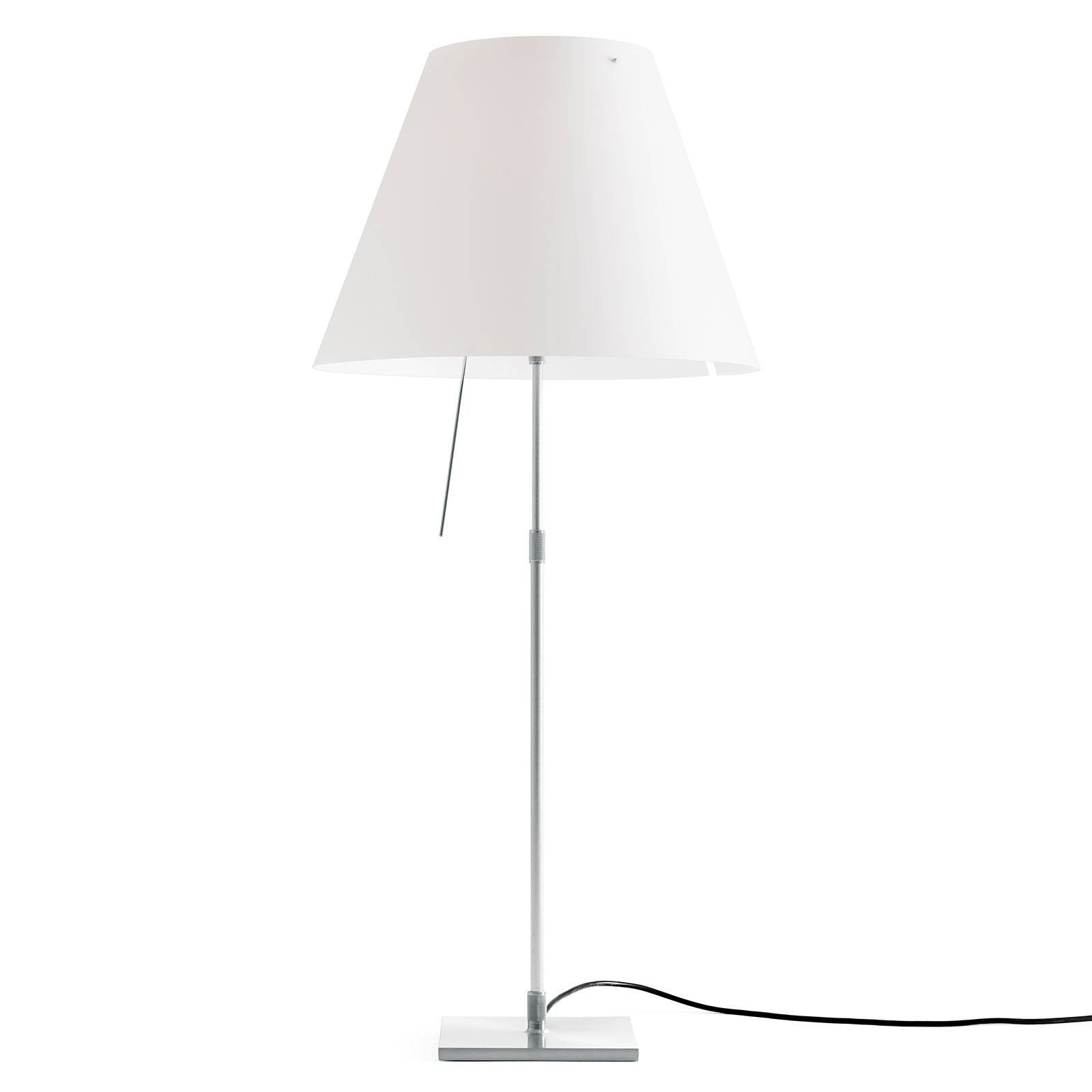Luceplan Costanza bordlampe D13 aluminium/hvit