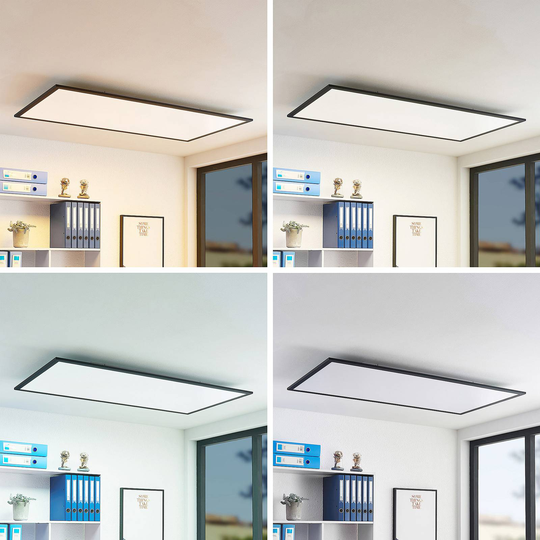 Lindby Nelios LED-taklampe, CCT 120 x 60 cm