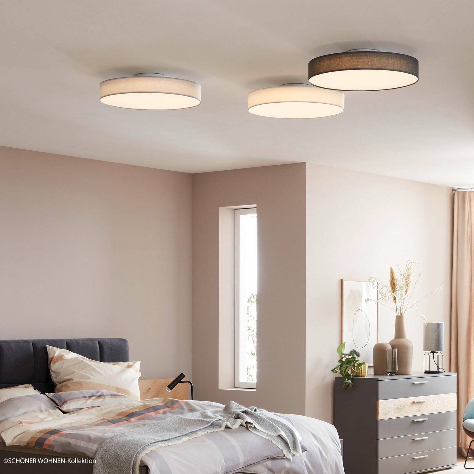 Schöner Wohnen Pina LED-taklampe, hvit