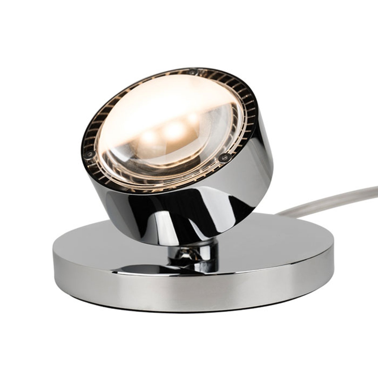 LED-bordspot Puk Spot, krom