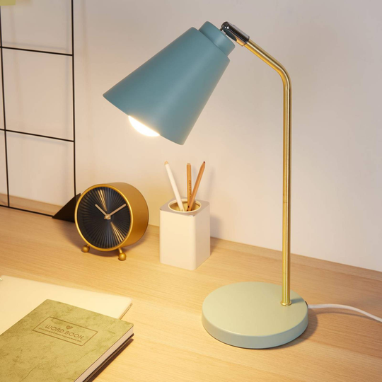 Pauleen True Charm bordlampe i lyseblå/gull
