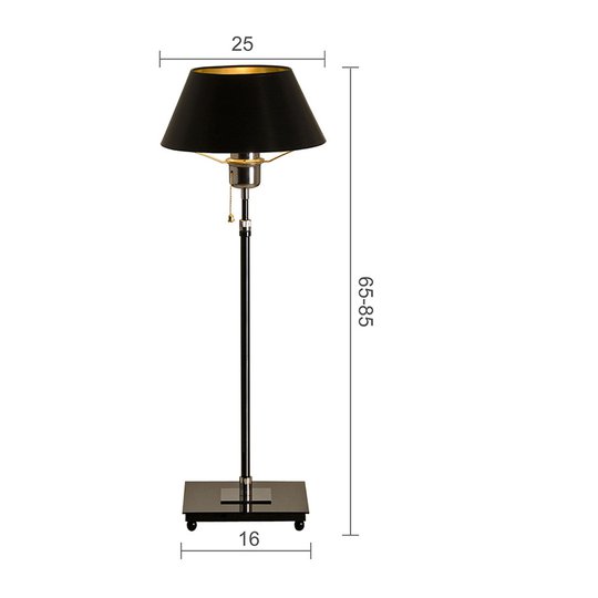 Menzel Antos AF4125 bordlampe, svart skjerm
