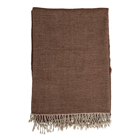 Pledd Brun Merinoull 170x130