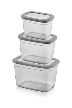 Oppbevaringsbokser 3-pakning Plast