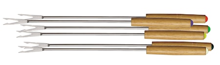 Fonduegaffler, treskaft, 6 pk