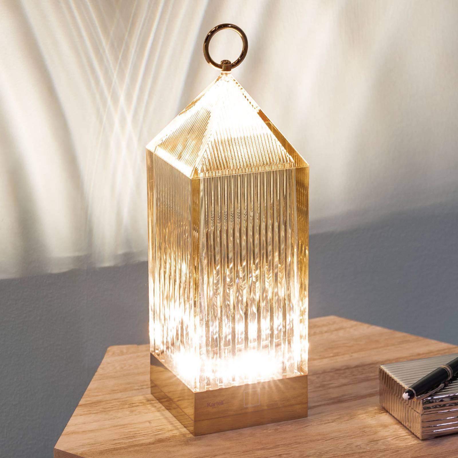 Kartell Lantern LED-bordlampe, rav IP54