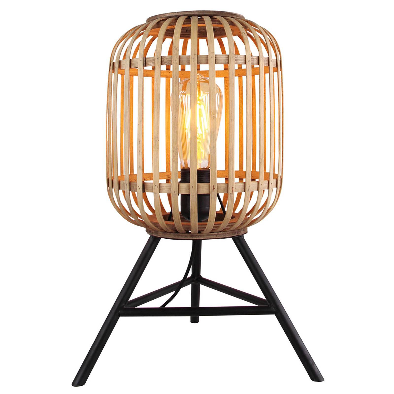 Bordlampe Malaca med treskjerm