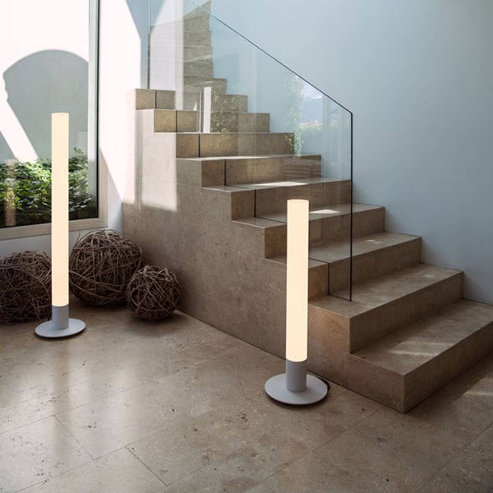 SLV Light Pipe LED-gulvlampe, dimbar, IP55, 90 cm