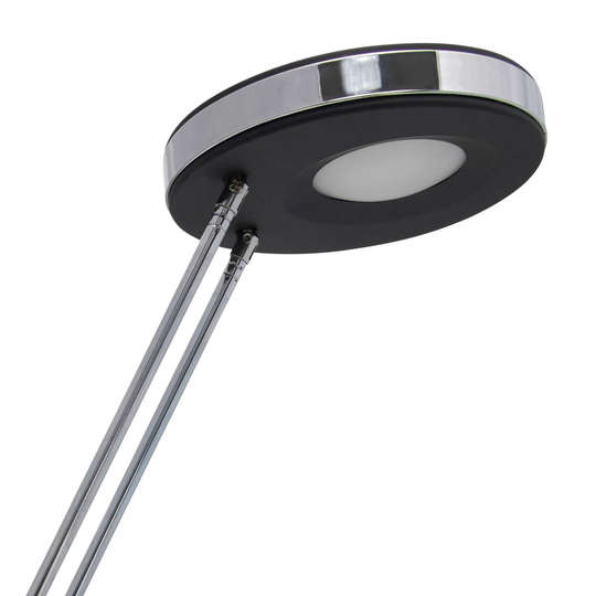 LED-bordlampe MAULpuck, teleskoparm, svart