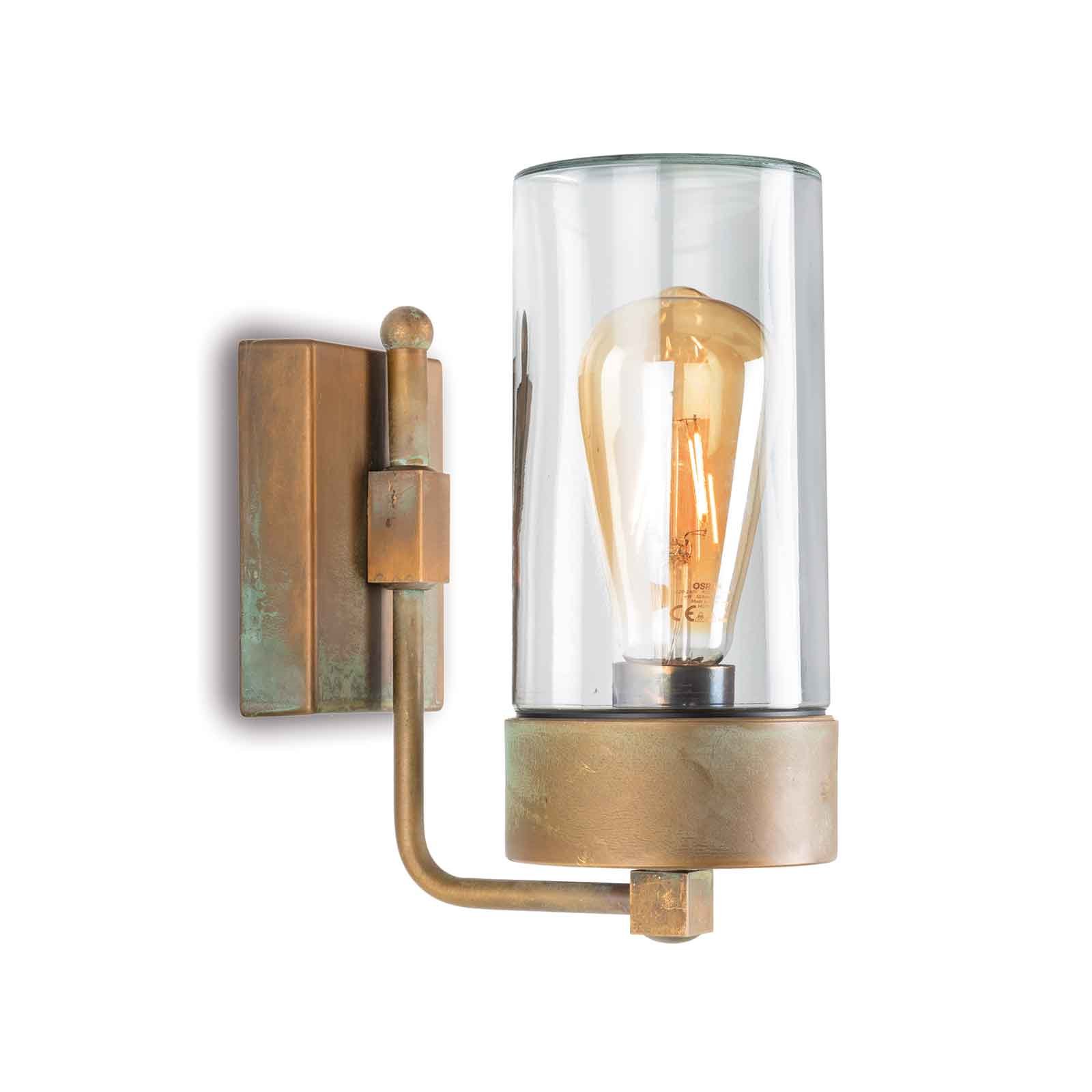 Silindar 3390 utendørs vegglampe, messing/klar