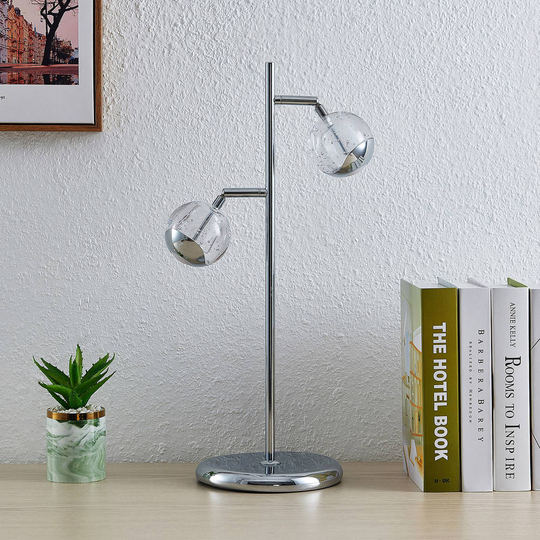Lucande Kilio LED-bordlampe, dimbar, i krom