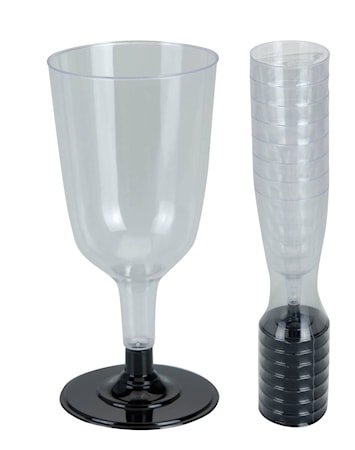 Vinglass Plast 8-pakning