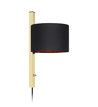 Pullman Vegglampe 1L Brass/Black