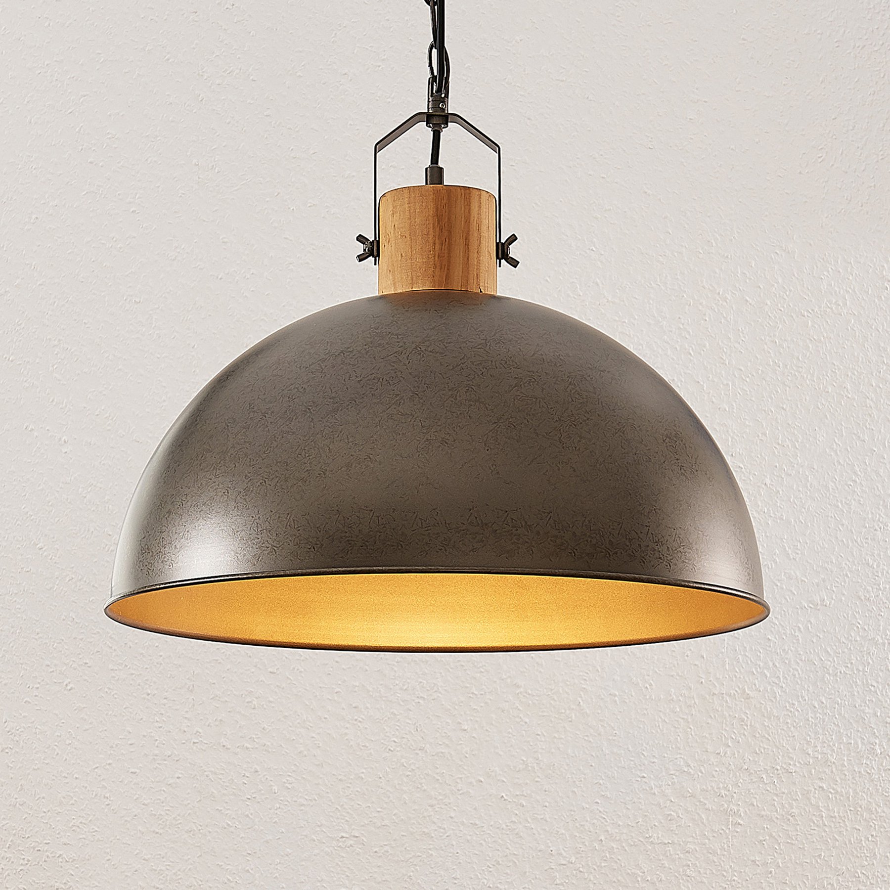 Lindby Holgar hengelampe metallskjerm, 1 lyskilde