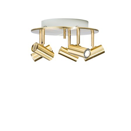 Cato 5-spot Messing LED Dimbar