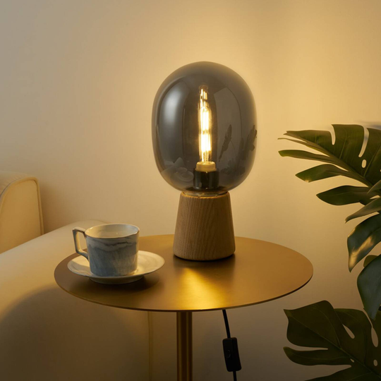 Pauleen Mystical Gleam bordlampe med røykglass