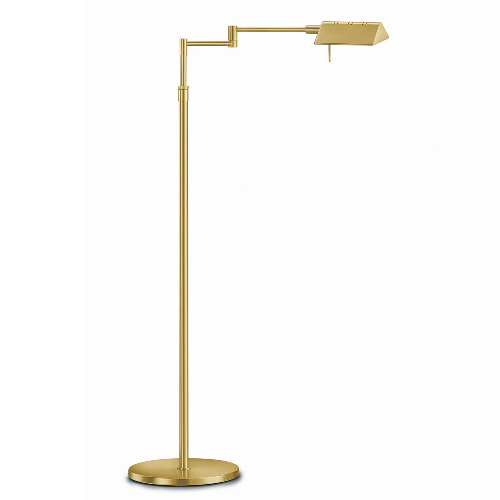 Danuta justerbar LED-gulvlampe, matt messing