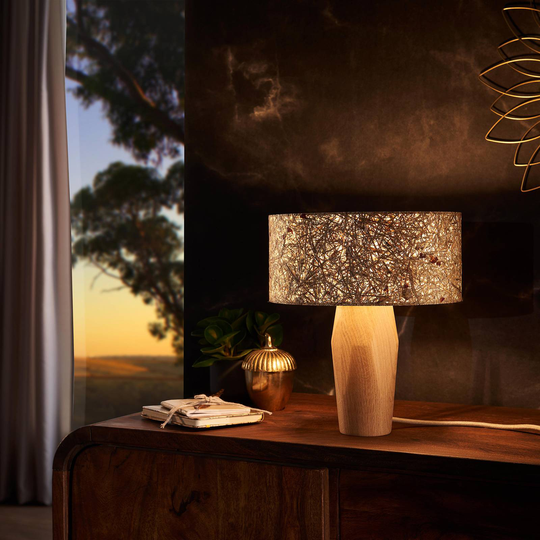 LeuchtNatur Pura LED-bordlampe eik/rose