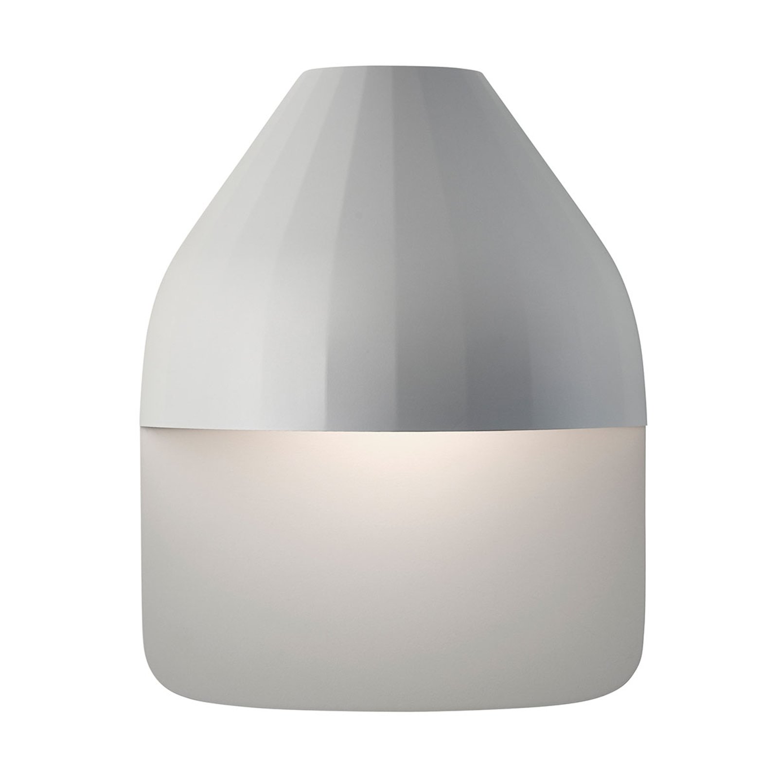 LE KLINT Facet Medium - LED-vegglampe, lysegrå