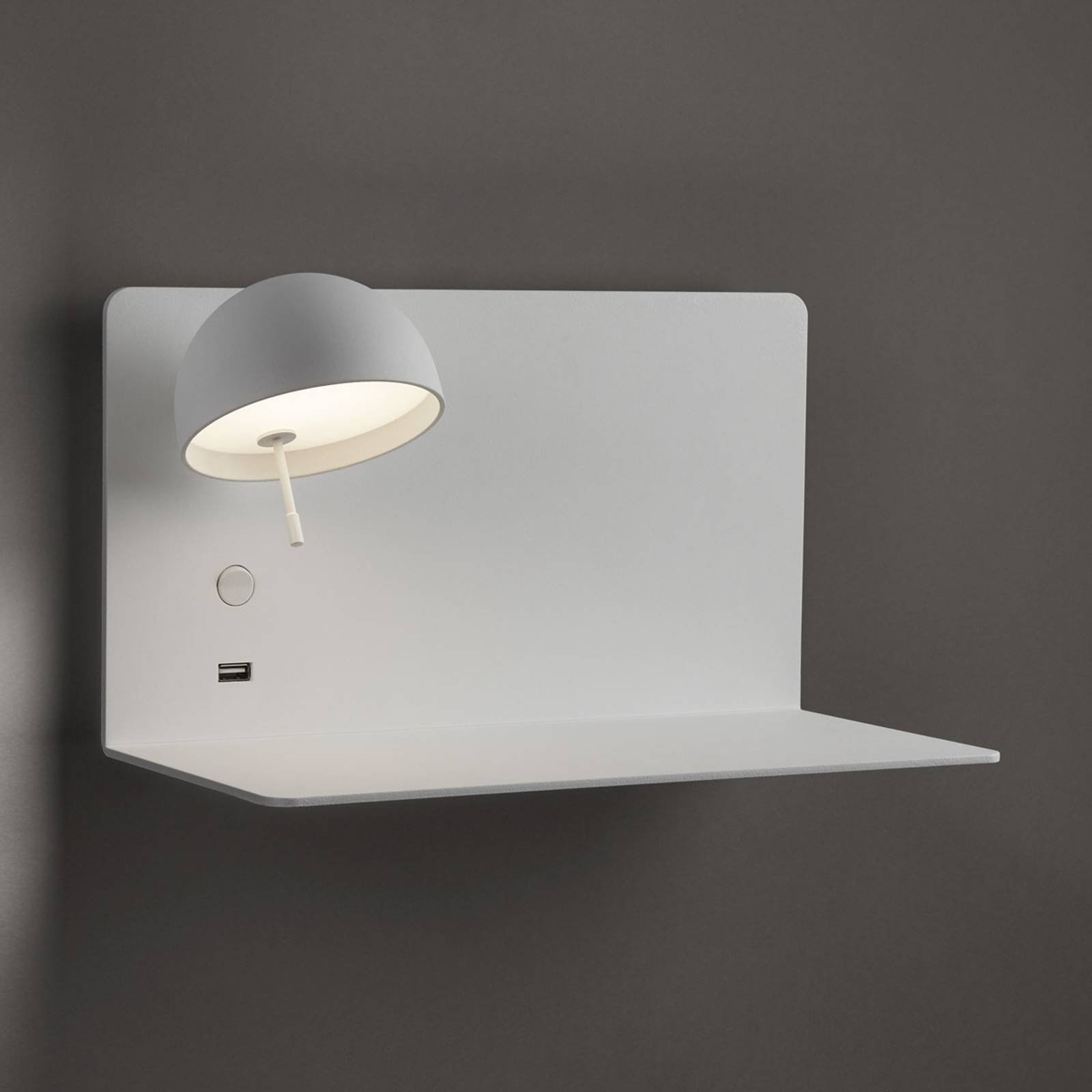 Bover Beddy A/03 LED-vegglampe hvit spot venstre
