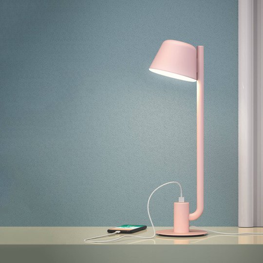 Prandina Bima T1 USB LED-bordlampe rosa