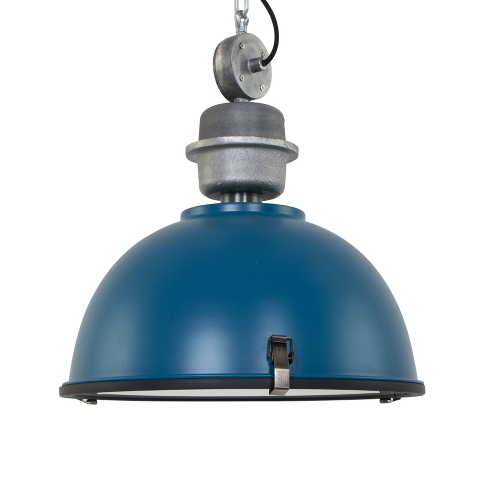 Industriell pendellampe Bikkel i trendy petrol