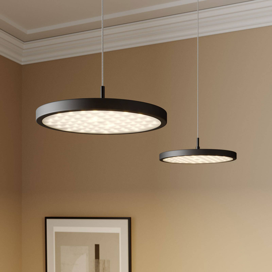 Rothfels Gion LED-pendellampe 2 lysk. alu/svart
