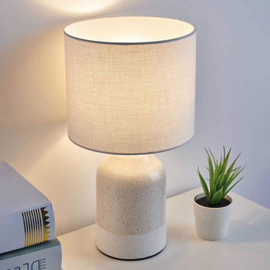 Pauleen Sandy Glow bordlampe i hvitt og krem