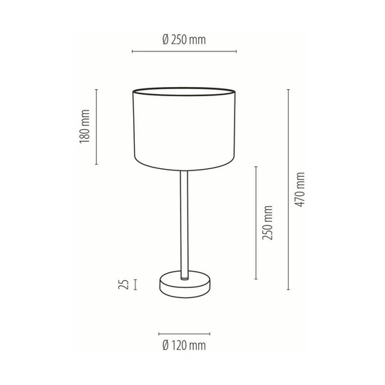 Bordlampe Pfau, Ø 25 cm, grønn