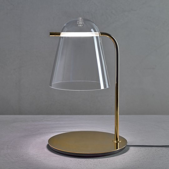 Prandina Sino T3 LED-bordlampe klar/gull