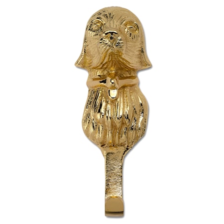 Hund Väggkrok Gold