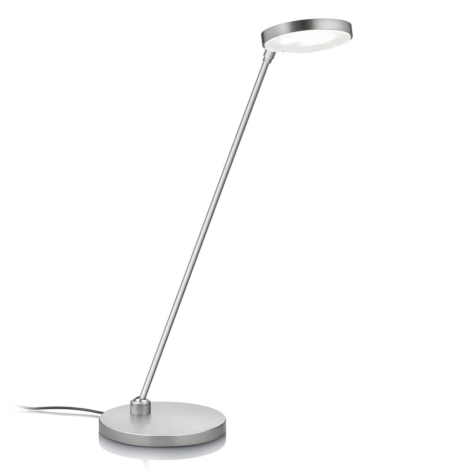 LED-bordlampe Thea-T, matt nikkel