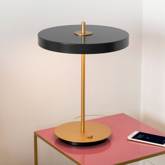 UMAGE LED-bordlampe Asteria table USB antrasitt