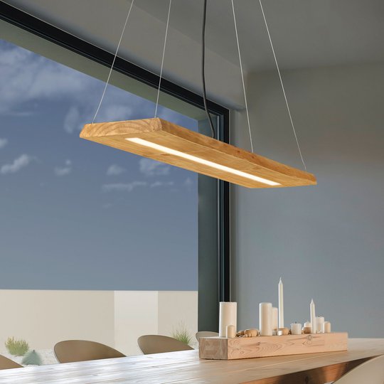 LED-hengelampe Brad i tre