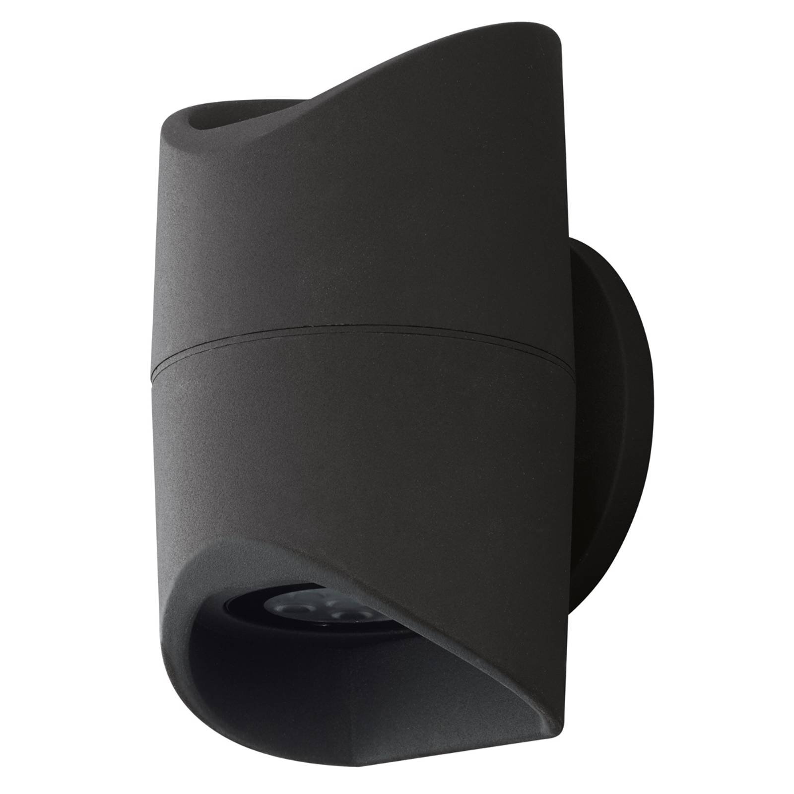 Svart LED-utevegglys Abrantes