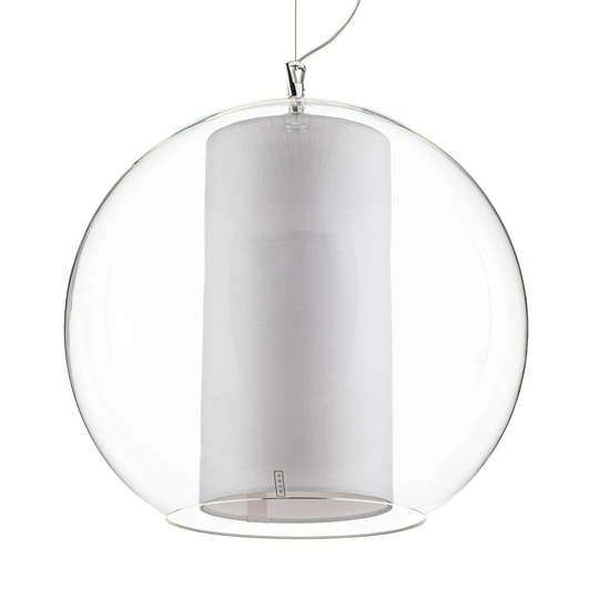Modo Luce Bolla hengelampe stoff hvit Ø 40 cm