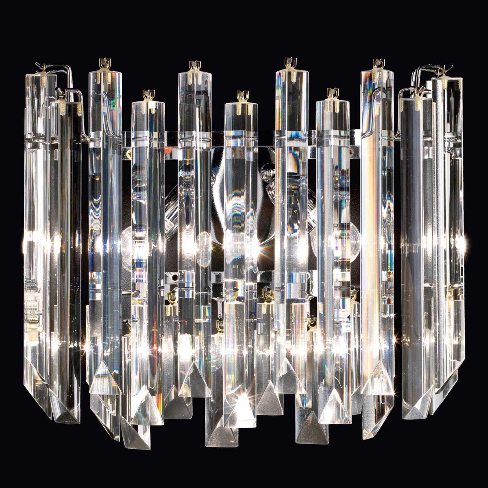 Cristalli vegglampe av Muranoglass krom 38 cm