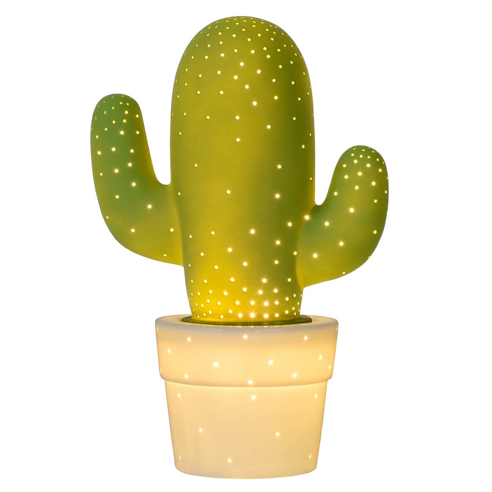Cactus grønn bordlampe med dekorativ effekt
