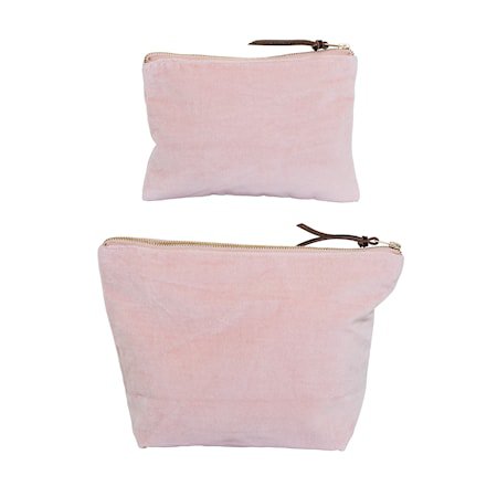 Toalettmappe Rosa Bomull 2-pakk